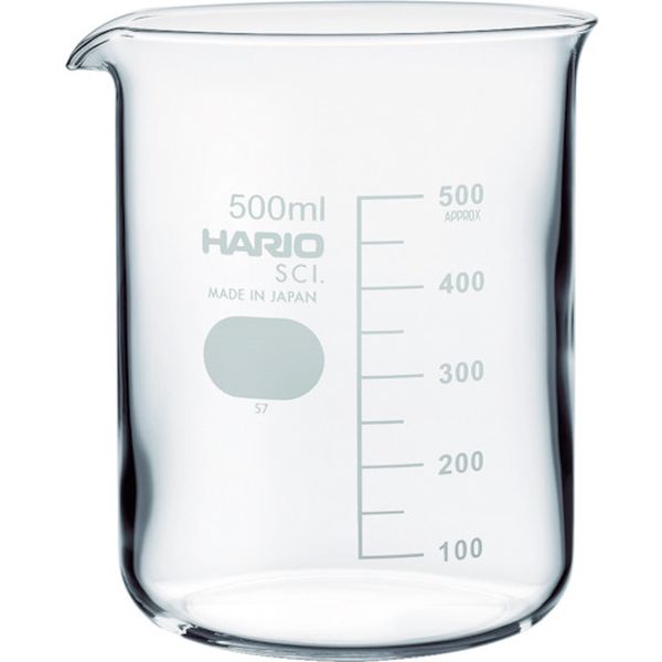 【メーカー在庫あり】 B500SCI ハリオサイエンス(株) HARIO ビーカー 目安目盛付 500ml B-500-SCI HD店