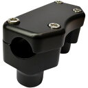 【USA在庫あり】 DRAG 1インチハンドルバー 1.5インチ(38mm)高 ライザー クランプ付き 黒つや消し 0602-0811 HD店