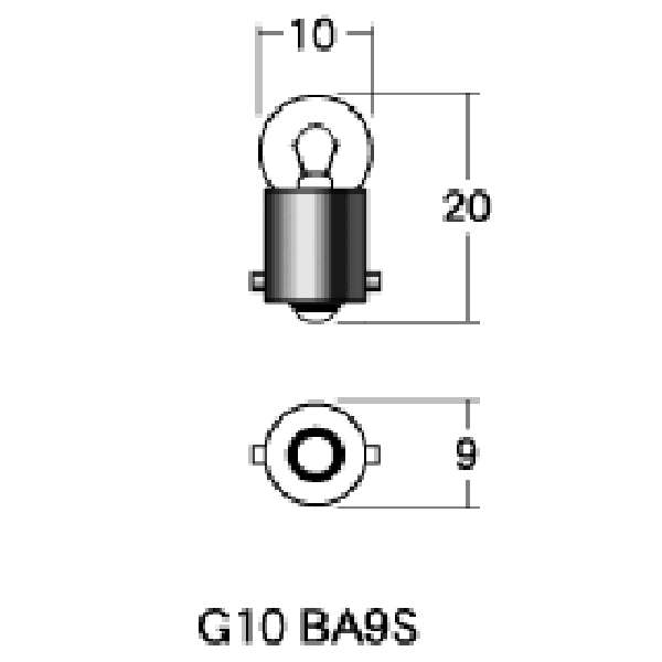 Light Valves - M&H マツシマ 口金シングル球 12V3.4W メーター/ポジション球 (ブルー) (2個入り) A7113BL HD店