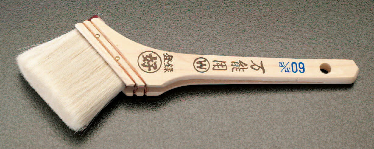全長：230mmサイズ：毛幅：サイズ(幅)：10号(30mm)毛丈：40mmペイント、工場、船舶用白毛　羊毛、豚毛混合000012001249 HD　