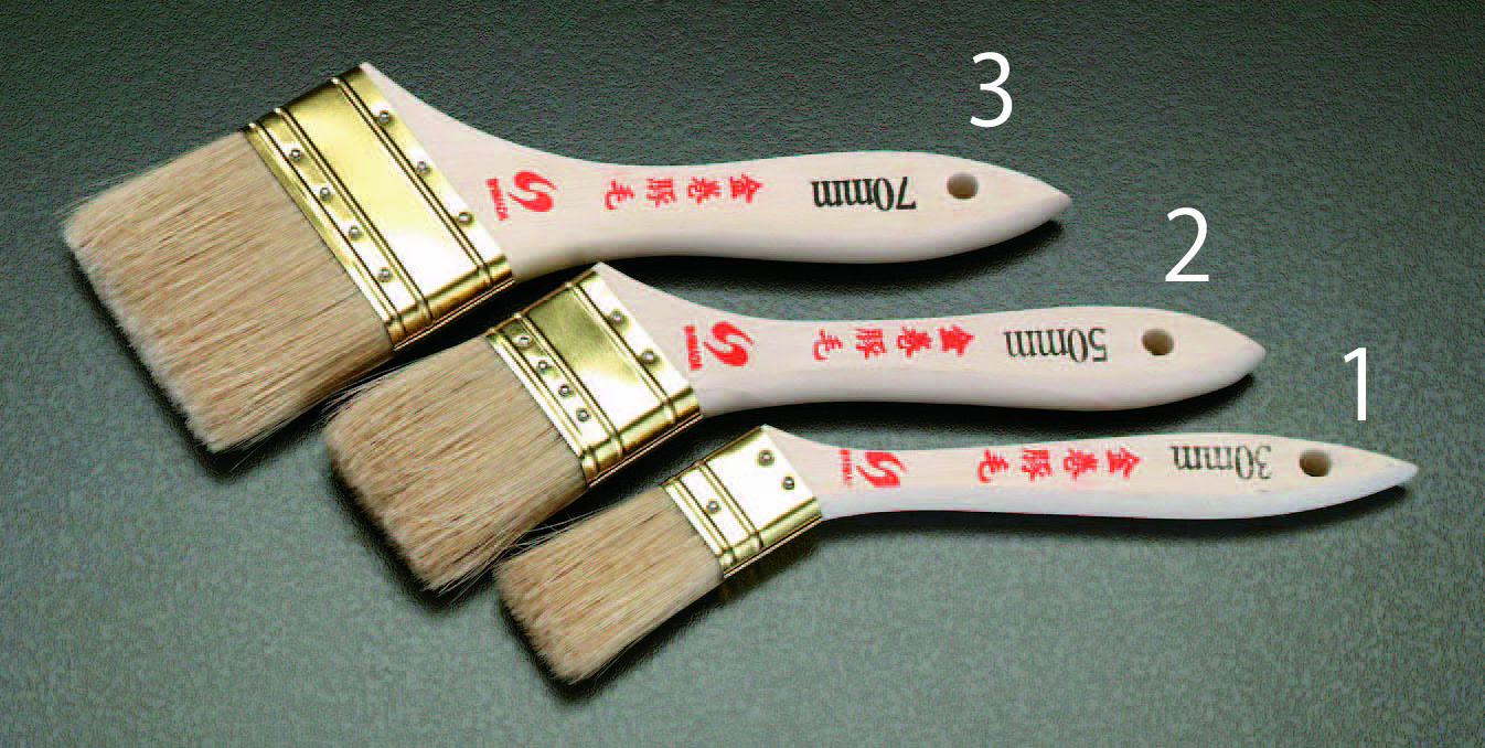 用途：高粘度用(樹脂、シリコン等防水用塗料に最適)材質：毛：豚毛、柄：木毛色：白毛全長：230mmサイズ：20号毛幅：50mm毛丈：49mm000012001341 HD　