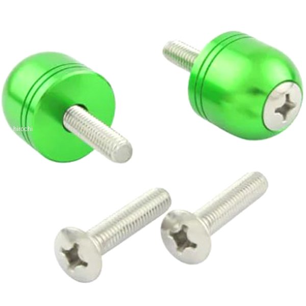 【メーカー在庫あり】 ポッシュ POSH バーエンド ホンダ用 ボルト径6mm 外径φ22.2mm用 アルミ ライムグリーン 031076-28-10 HD店