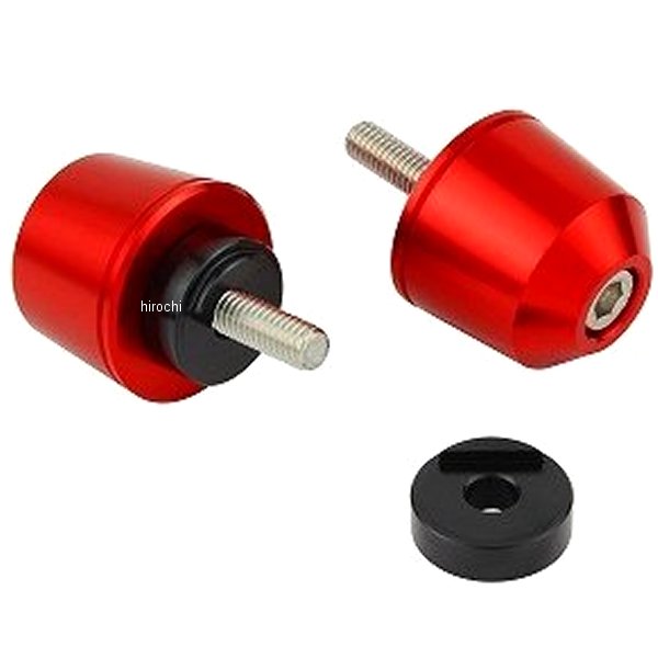 【メーカー在庫あり】 ポッシュ POSH ソリッドバーエンド M6 ヤマハ、KTM用 赤 031199-02-10 HD店