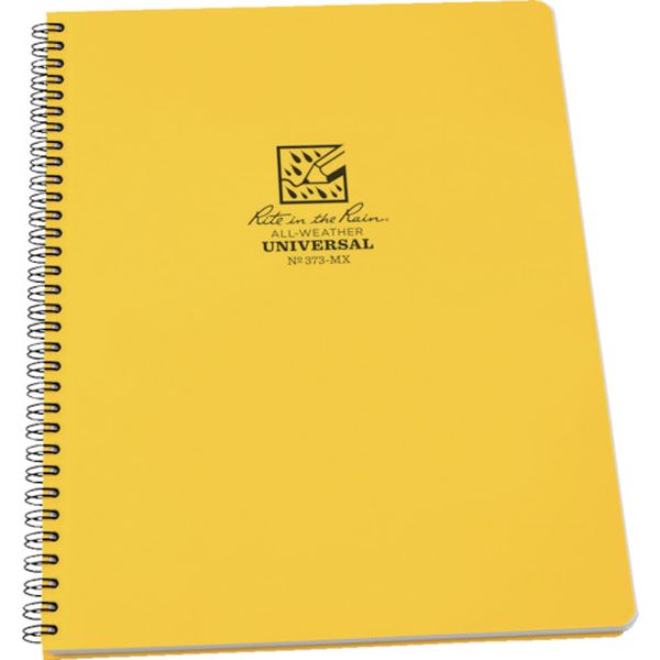 【メーカー在庫あり】 373MX Rite RITR 8 1/2X11 スパイラルノートブック ユニバーサル イエロー 373-MX HD店