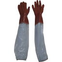 ・手袋部は塩化ビニールをコーティングしているため、天然ゴム製の手袋に比べて油に強く、耐摩耗性に優れています。・手袋部は手になじむソフトタイプです。・特殊溶着加工で手袋部分と腕カバーを溶着して一体化しているため、水が入らず汚れ・水を伴う作業に適しています。・袖口がゴムバンド付のため、作業中に脱げ落ち、ずり落ちを防ぎます。・水産業、漁業・農業、酪農・多量の水・油を扱う作業・色：ブラウン・サイズ：L・厚さ(mm)：約1.31・全長(cm)：62.0・手のひら周り(cm)：23.0・中指長さ(cm)：7.4・手袋部:塩化ビニール樹脂、綿・腕カバー部:ナイロン糸入り塩化ビニール樹脂・生産国 中国・JANコード 4907026065265・質量 196g652-L楽天 HD店　