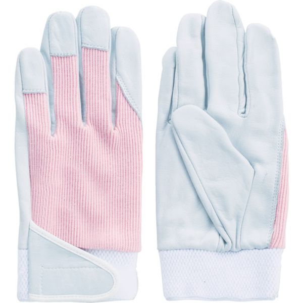 【メーカー在庫あり】 富士グローブ(株) 富士グローブ 国産牛本革手袋 J-401 M ピンク 5225 HD店