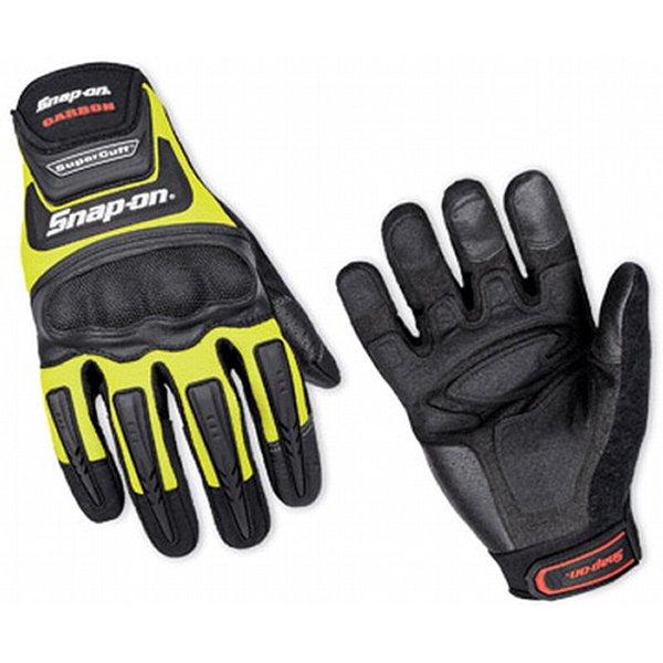 楽天ヒロチー商事 ハーレー 楽天市場店スナップオン Snap-on 高視認性 カーボンナックル SuperCuff グローブ LARGE GLOVE503HCL HD店