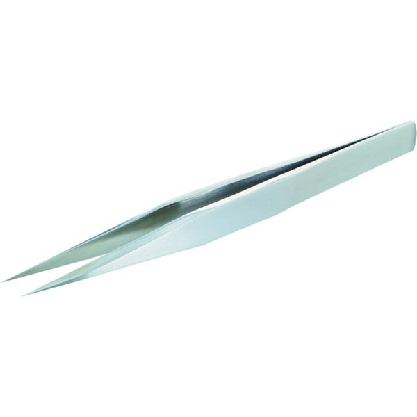 ・先端部にしなりがなく部品などを確実に保持できます。・先端は高精度精密仕上げで、耐久性に優れています。・非磁性、耐食性、耐酸性に優れています。・つまみ圧は150gです。・細かいチップパーツのつかみなどに最適。・全長(mm)：125・幅(mm...