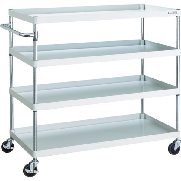 【メーカー在庫あり】 PEW12124W ツールワゴン フェニックスワゴン 省音 1200X600XH1200 4段 ホワイト PEW-12124-W HD店