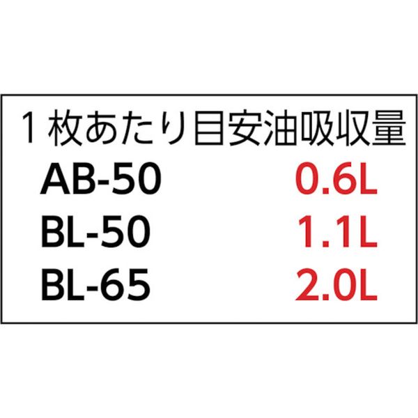【メーカー在庫あり】 BL65 油吸着材 タフネルオイルブロッター マット状 650x650m...