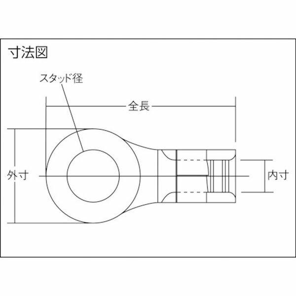 【メーカー在庫あり】 R1.2510 (株)ニチフ端子工業 ニチフ 裸圧着端子 R形(100P) R HD