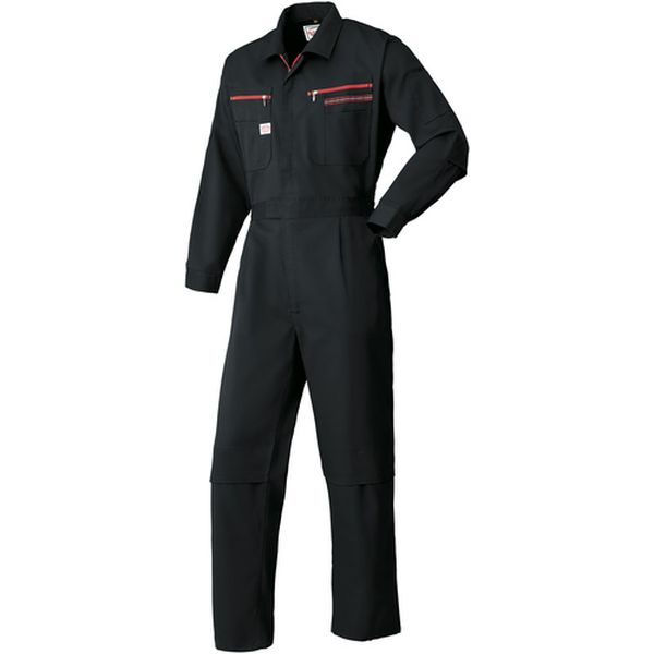 【メーカー在庫あり】 1280006M 山田辰(株) AUTO−BI つなぎ服1280-006ブラック-M 1...
