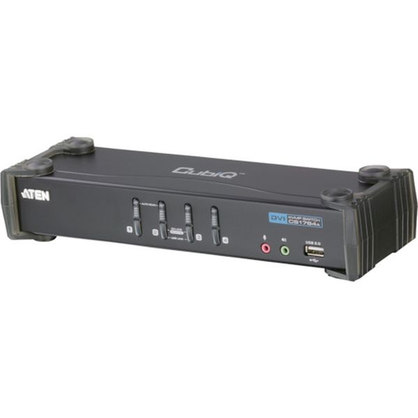 【メーカー在庫あり】 ATENジャパン(株) ATEN KVMPスイッチ 4ポート / DVI / USB2.0ハブ搭載 CS1764A HD店