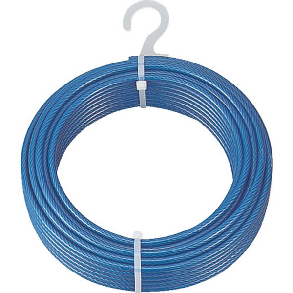 ・メッキ付ワイヤロープにPVC被覆を施した物で、耐食性、美観などを要求される場合に使われます。・油を嫌う場所、人体などに触れる場所などに使われます。・ロープ径(mm)：8(10)・長さ(m)：100・使用荷重(kg)：430・被覆外径(mm)：10・PVC被覆亜鉛メッキ付ワイヤロープの構造：6×7・炭素鋼・ロープ径の(　)の数値はPVC被覆を含めた数値です。・生産国 中国・JANコード 4989999492248・質量 25kgCWP-8S100楽天 HD店