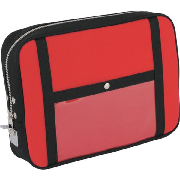 【メーカー在庫あり】 PLLU02 三栄産業(株) SANEI 帆布メール用ポーチ(LL)馬蹄錠金具付 赤 PLL-U-02 HD店