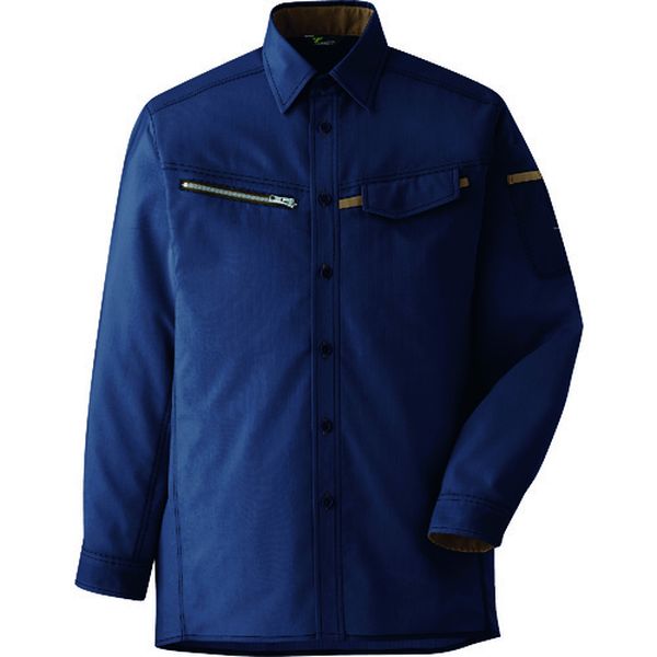 【メーカー在庫あり】 VES2537UE4L ミドリ安全(株) ミドリ安全 ベルデクセル 男女ペア 交織ストレッチシャツ VES2537上 4L VES2537UE-4L HD店