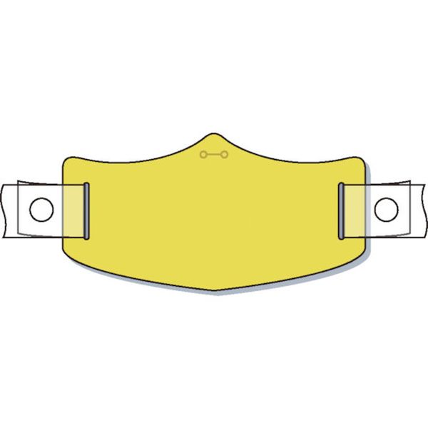 【メーカー在庫あり】 WE102H (株)つくし工房 つくし e帽章 黄無地 ヘルメット用樹脂バンド付 WE-102H HD店
