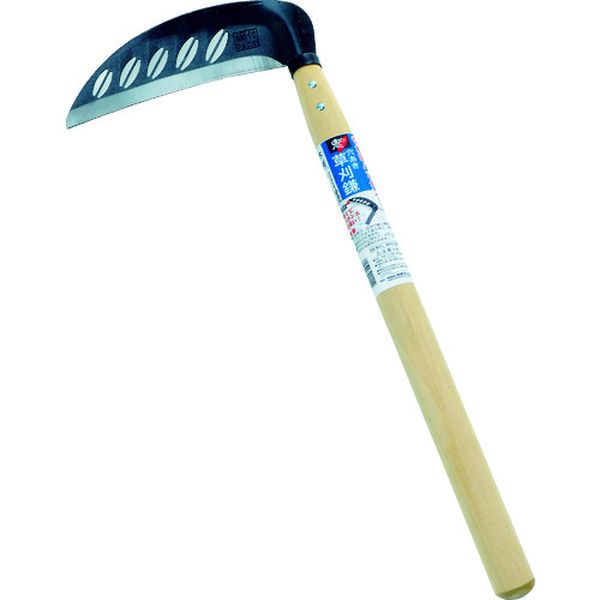 【メーカー在庫あり】 (有)浅野木工所 浅野木工所 (鋼付)穴あき草刈鎌195mm 02115 HD店