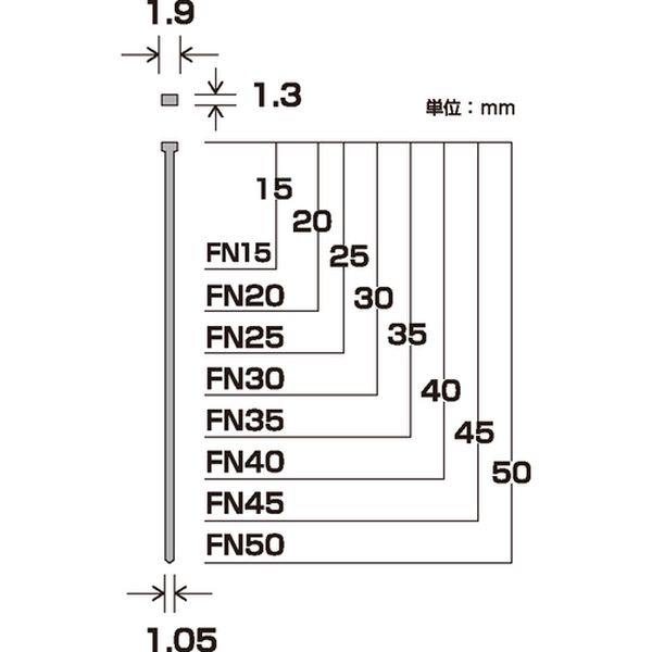 【メーカー在庫あり】 仕上釘 SP フィニッシュネイル FN-50 CH (茶) 1パック(800本...