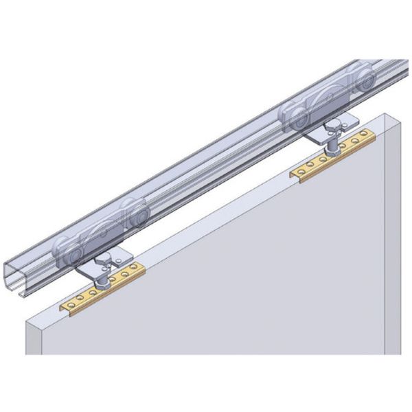 【メーカー在庫あり】 HELM HELLAS社 HELM ニコ 25号ドアハンガー用プレート 木扉用 25HE-PL-W HD
