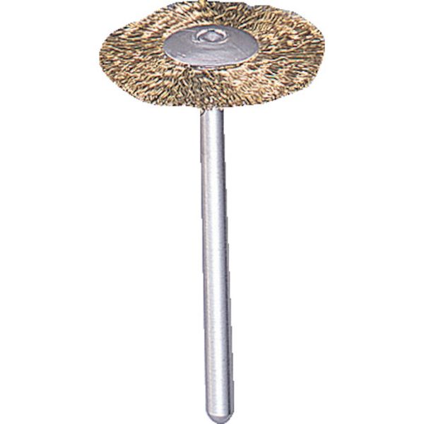 【メーカー在庫あり】 233H3 トラスコ中山(株) TRUSCO 平型ブラシ 真鍮 線0.1X外径Φ23X軸Φ3 233H-3 HD店