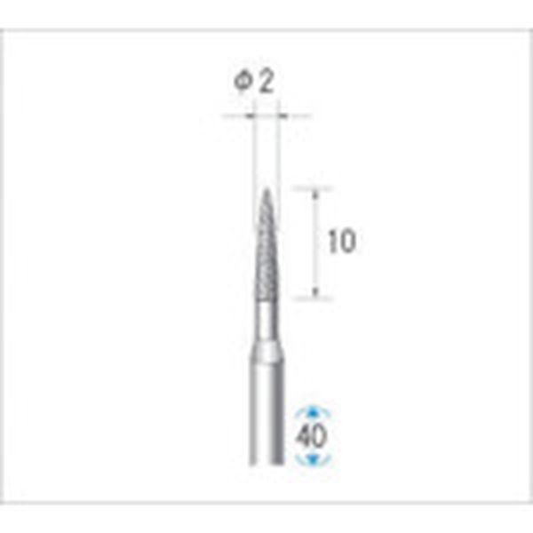 ・精密研削から外径研削粗加工まで高い研削性と耐久性を発揮します。・粒度(#):120・最高使用回転数(rpm):105000・刃径(mm):2・刃長(mm):10・軸径(mm):3・全長(mm):40・形状:砲弾・砥粒:ダイヤモンド・先端角(°):-・生産国 日本・JANコード ・質量 8g12453 HD　