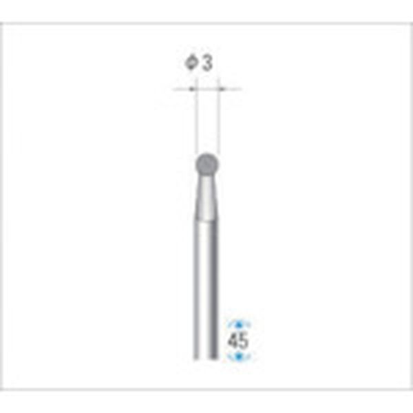 【メーカー在庫あり】 (株)ナカニシ ナカニシ クラフトダイヤモンドバー 3本入 球型 φ3×軸φ3 ＃120 12814 HD店
