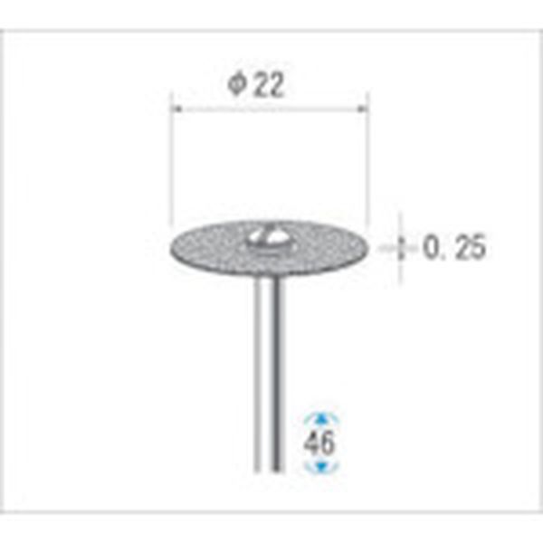 【メーカー在庫あり】 (株)ナカニシ ナカニシ 電着ダイヤモンドディスク φ22×0.3×軸φ2.34 ＃130 14303 HD店