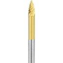 【メーカー在庫あり】 (株)ナカニシ ナカニシ チタンコート超硬カッター 砲弾型 ダブルカット φ3×6×軸φ3 21261 HD店