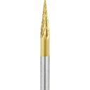 【メーカー在庫あり】 (株)ナカニシ ナカニシ チタンコート超硬カッター テーパー型 ダブルカット φ3×11×軸φ3 14° 21271 HD店