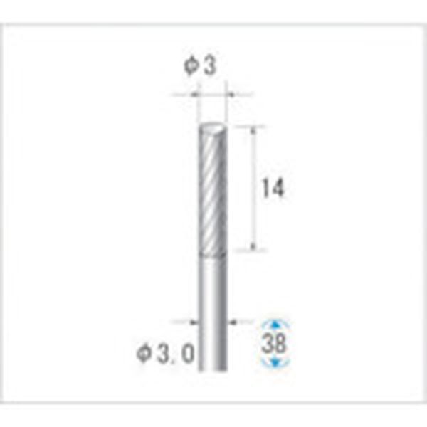 【メーカー在庫あり】 (株)ナカニシ ナカニシ チタンコート超硬カッター 円筒型 シングルカット φ3×14×軸φ3 21294 HD店