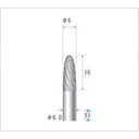 【メーカー在庫あり】 (株)ナカニシ ナカニシ チタンコート超硬カッター 砲弾型 ダブルカット φ6×16×軸φ6 21531 HD店