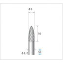 【メーカー在庫あり】 (株)ナカニシ ナカニシ チタンコート超硬カッター 砲弾型 ダブルカット φ6×16×軸φ6 21535 HD店