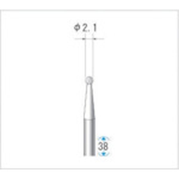 【メーカー在庫あり】 (株)ナカニシ ナカニシ 超硬カッター 球型 シングルカット φ2.1×軸φ3 24014 HD店