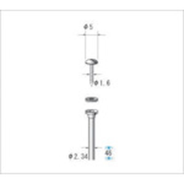 ・各種ホイールやディスクを使用するための専用軸です。・軸径(mm)：2.34・全長(mm)：46・ねじ径(mm)：1.6・ねじ頭径(mm)：5・入数：10本・材質：ステンレス・ステンレス・安全のため、保護メガネなど、保護具を必ず着用してください。・生産国 日本・JANコード 4560264450240・質量 34g・コード：476-4862 ・品目：3701537015楽天 HD店　
