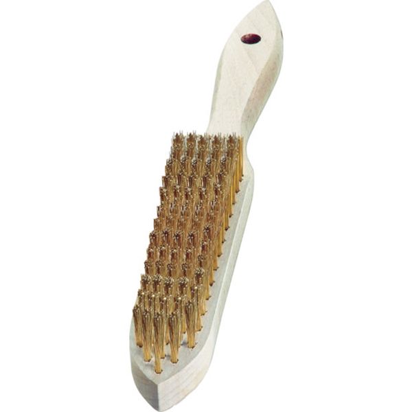 【メーカー在庫あり】 LESSMANN社 LESSMANN 剣先5行 木柄ハンドブラシ 真鍮線 107351 HD店