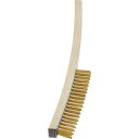 【メーカー在庫あり】 LESSMANN社 LESSMANN 4行 ロング木柄ハンドブラシ 真鍮メッキ線 122471 HD店