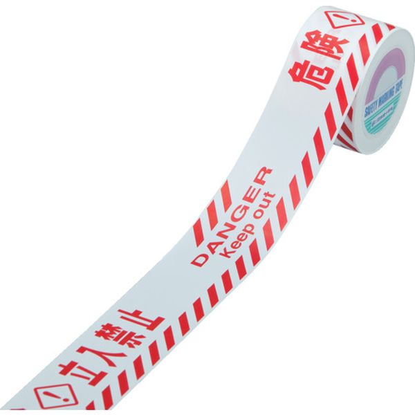 【メーカー在庫あり】 バリケードテープ(標識テープ) 危険立入禁止 BT-60C 60mm幅×50m 非粘着 147006 HD店(4.0)