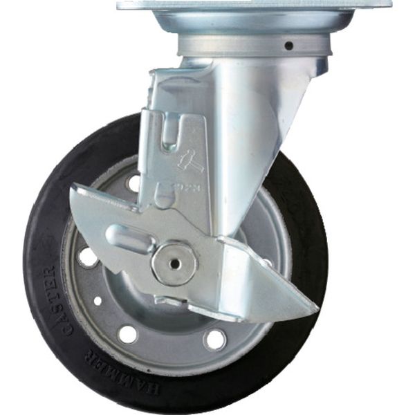 【メーカー在庫あり】 419SR150 ハンマーキャスター(株) ハンマー 旋回式ゴム車輪 150mm ストッパー付 419S-R150-BAR01 HD店