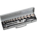 【メーカー在庫あり】 TONE(株) TONE ソケットレンチセット 差込角12.7mm 17pcs 6角(10mm〜) 760MS HD店
