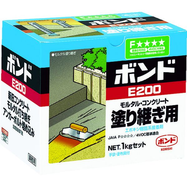 ・混合後は40分で硬化が始まります。・湿潤面接着も可能です。・高耐水性に優れた接着剤です。・コンクリート・モルタルの塗継に。・金属ボルトの埋め込みに。・機械台座の固定に。・色(主剤/硬化剤)：白/褐色・可使時間(23℃)：40分・硬化時間(23℃)：24時間・容量(kg)：1・2液混合型・液状・主成分:エポキシ樹脂・生産国 日本・JANコード 4901490457175・質量 1.400kg・コード：492-1887 ・品目：4571745717楽天 HD店　