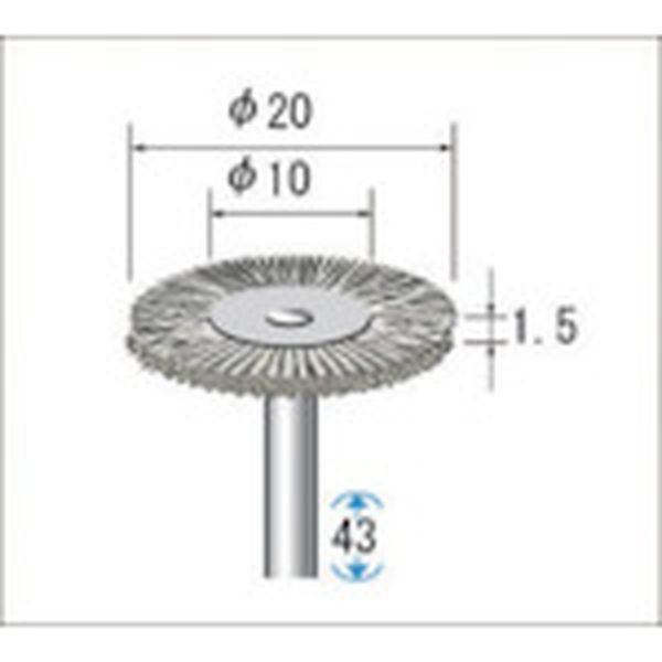 【メーカー在庫あり】 (株)ナカニシ ナカニシ ワイヤーブラシ スチール 10本入 50443 HD