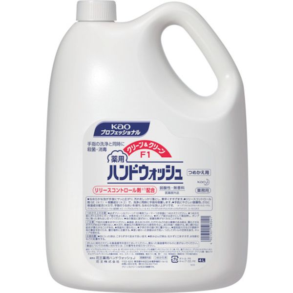 ・1剤で効果の高い洗浄と殺菌(W殺菌剤配合)が同時にできる手指用洗浄殺菌剤。滑らかな泡が素早く広がります。・泡切れが良く、すすぎが早いです。・保湿成分配合で、手指のかさつきを抑え、洗った後もしっとり、滑らかです。・手指の洗浄に。・容量(ml)：4000・幅(mm)：209・奥行(mm)：143・高さ(mm)：289.6・タイプ：詰替用・容量(L)：4・詰替用・成分：イソプロピルメチルフェノール、精製水、ポリオキシエチレンラウリル、エーテル硫酸アンモニウム・生産国 日本・JANコード 4901301508041・質量 4.200kg・コード：440-6061 ・品目：508041508041楽天 HD店　