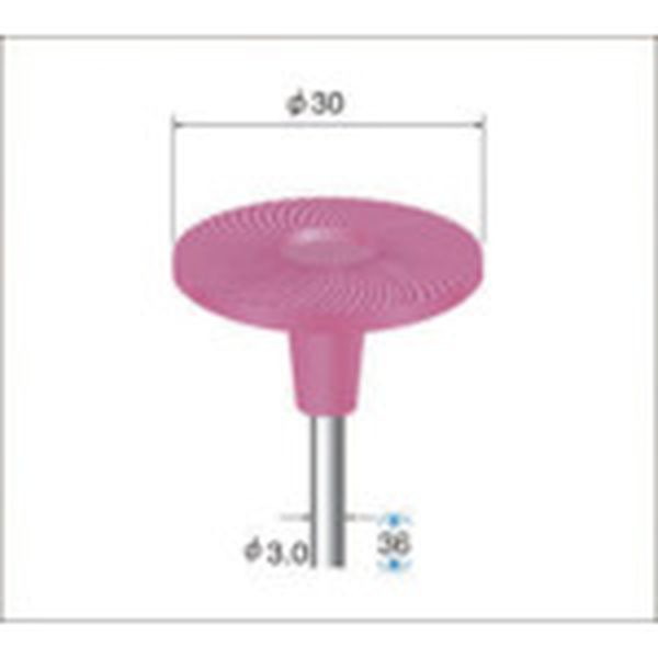 【メーカー在庫あり】 (株)ナカニシ ナカニシ 軸付ゴム砥石ディスク 5本入 φ30×軸φ3 ＃320 64415 HD店