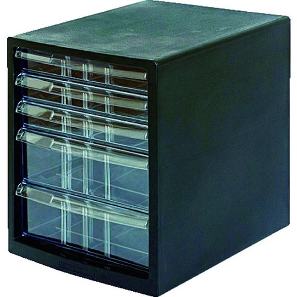 ・仕切板対応タイプなので、別売のオプション仕切板(AW-22S、AW-11M)を使えば、細かいアイテムの整理収納に便利です。・A4フラットファイルがぴったり収まります。・間口(mm)：278・奥行(mm)：350・高さ(mm)：345・段数(段)：5・色：ブラック・本体色：ブラック・引出し色：透明・引出し：浅型3個、深型2個・引出し内寸(mm)間口：233・引出し内寸(mm)奥行：307・引出し内寸(mm)高さ：38(浅型)81(深型)・鍵タイプ：鍵なし・引出し内寸(mm)間口×奥行×高さ：233×307×38(浅型)81(深型)・仕切り板(別売)対応タイプ・別売オプション仕切板：AM-11M、AW-22S・鍵なしタイプ・本体:ポリプロピレン(PP)・引き出し:スチロール樹脂(PS)・生産国 ベトナム・JANコード 4902205910992・質量 2.600kg・コード：423-2135 ・品目：A4ESC5BA4E-SC5B楽天 HD店　