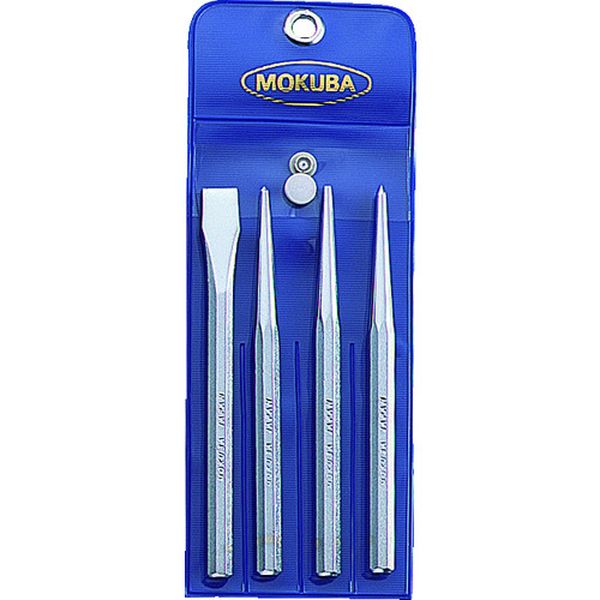 【メーカー在庫あり】 A64 (株)小山刃物製作所 モクバ印 タガネセット（袋入り）4本組 A6-4 HD店