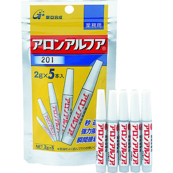 【メーカー在庫あり】 AA20102AL5 東亜合成(株) アロン アロンアルファ 201 2g(5本入) AA-201-02AL-5 HD店