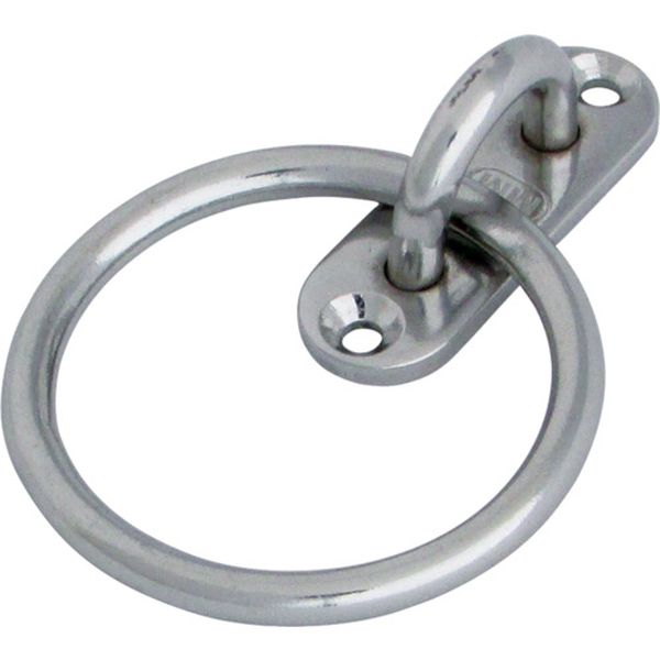 【メーカー在庫あり】 (株)水本機械製作所 水本 ステンレス パッドアイ丸カン 丸カン内径40mm 20mm×60mm B-071 HD