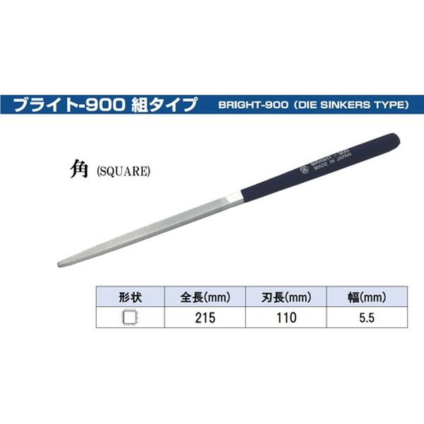 【メーカー在庫あり】 BR7 ツボサン(株) ツボサン ブライト900 5本型 角 中目 BR-7 HD店