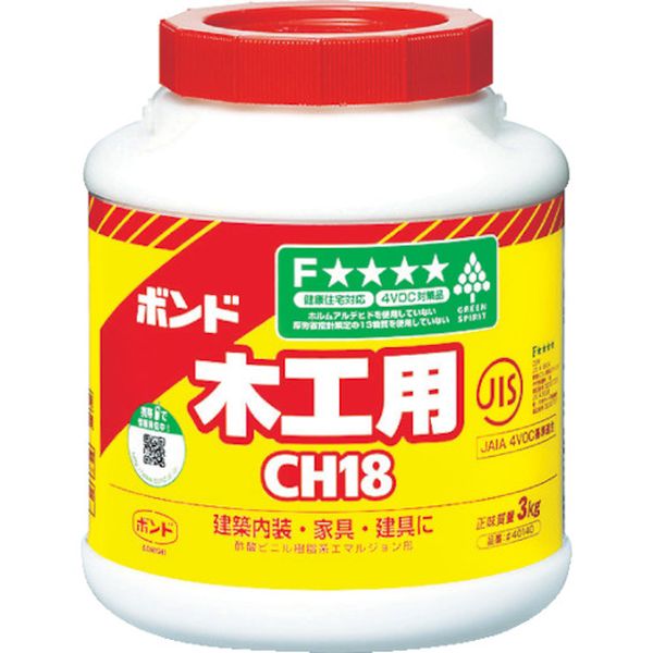 【メーカー在庫あり】 CH183 コニシ(株) コニシ ボンド木工用 CH18 3kg（ポリ缶） ＃40140 CH18-3 HD店 1